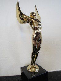 Brass Gold Wing Man Trophy