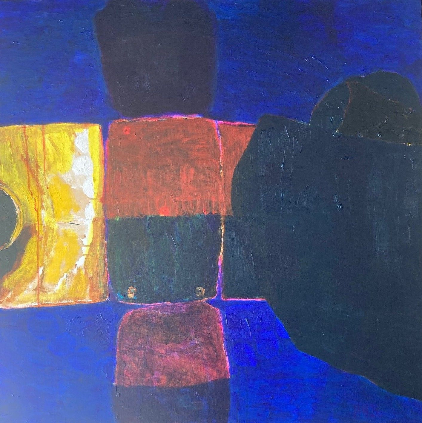 Portrait of a broken bag V, acrylic paint on canvas, 100x100cm, 2026.