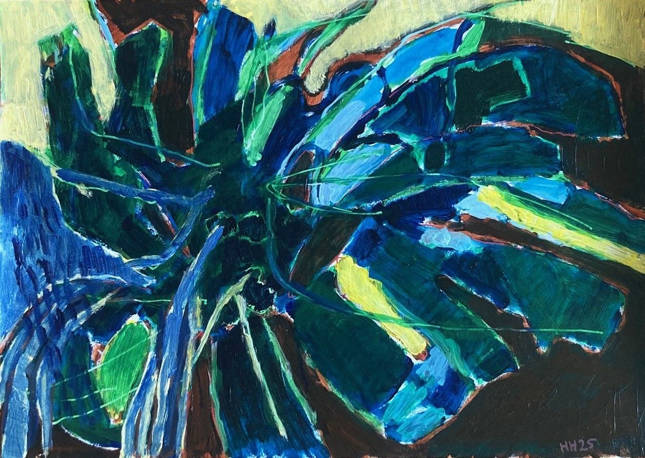 Shadows of Perception 11, acrylic paint and mixed medium on paper, 42 x 59,4 cm, 2025.