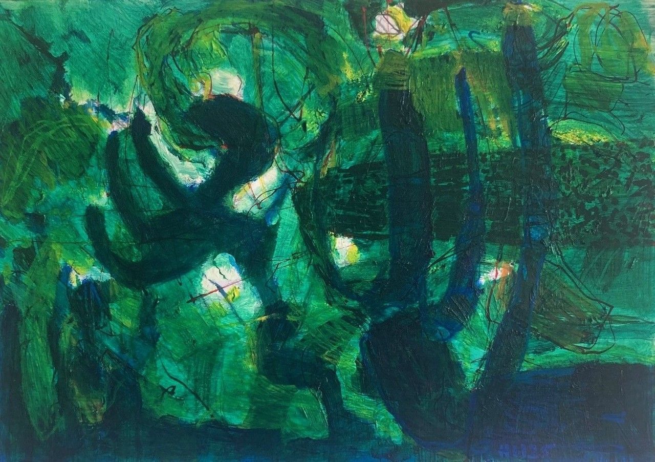 Shadows 6, acrylic paint and mixed medium on paper, 29.7 x 42 cm, 2025.