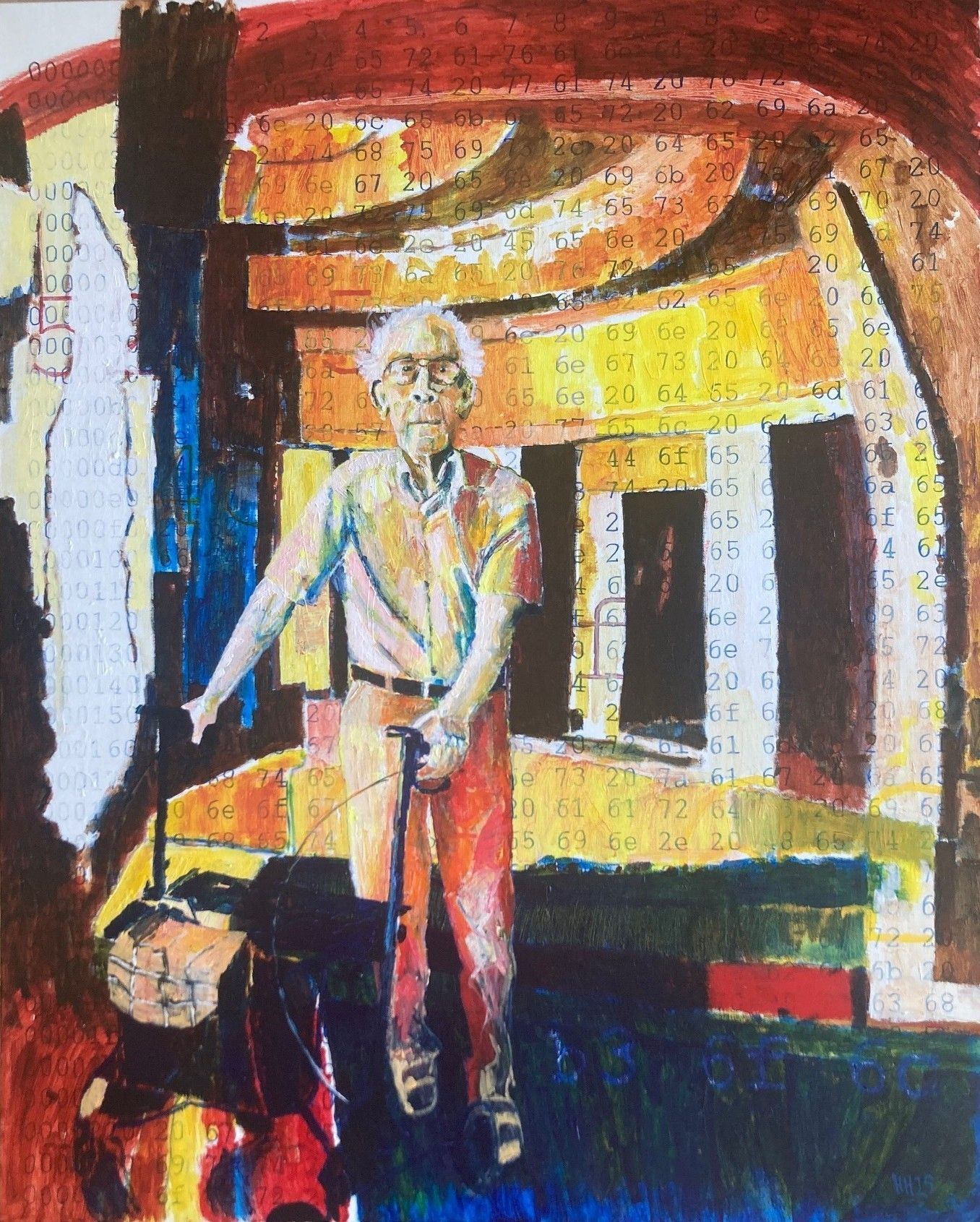 Transparency, acrylic paint on canvas, 150x120cm, 2025, Hennie Huijgens.
