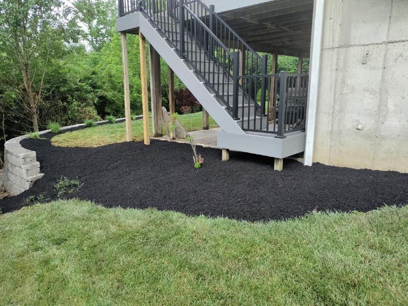 A house with stairs leading up to the second floor