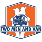 Two orange stick figures are standing next to each other on a white background.