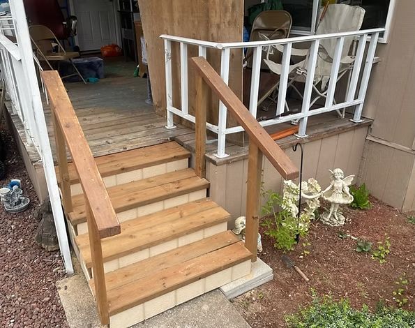 Stairs of a Wooden Porch — Portland, OR — Black Dreams Construction