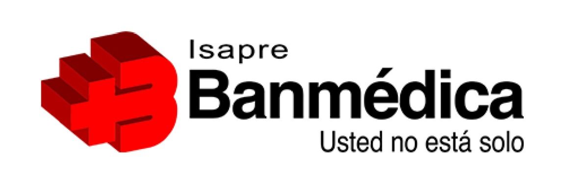 Un logotipo rojo y negro para isapre banmedica