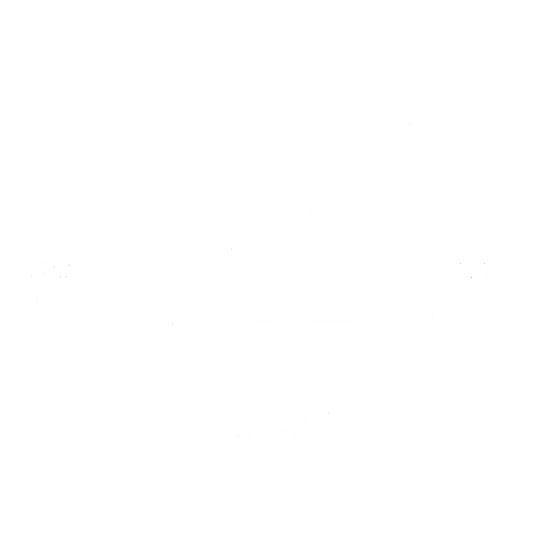 White graphic with a vertical line in the center and text at the bottom.