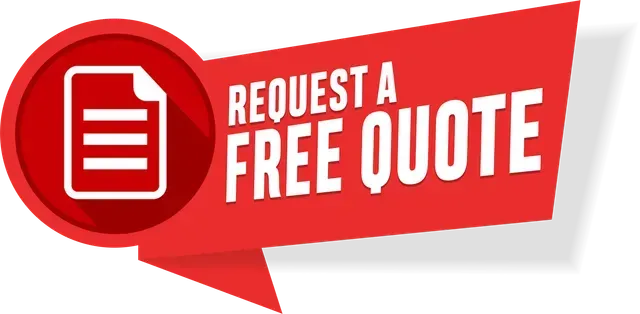 Red badge with document icon and text