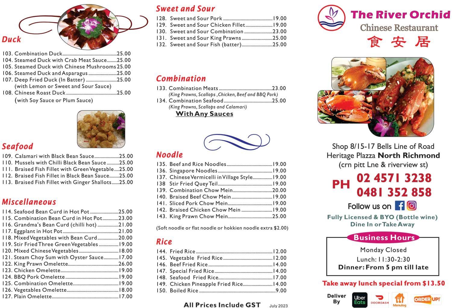 Takeaway Menu 1