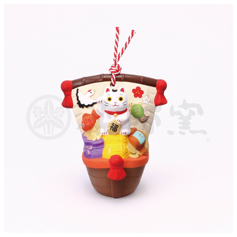 日本藥師窯 日式寶船土鈴招財貓