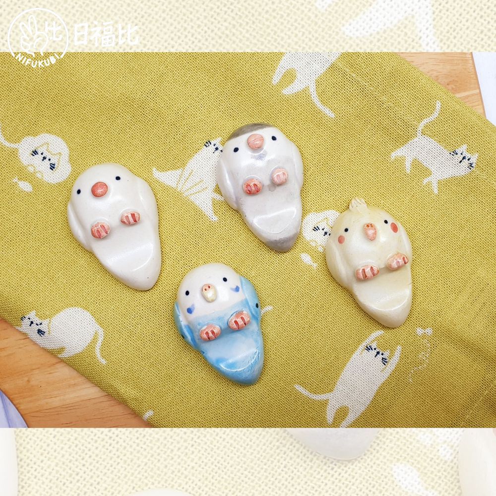日本製 作舍窯 瀬戶燒 手作文鳥 玄鳳鸚鵡 筷子架 筷架/4入組