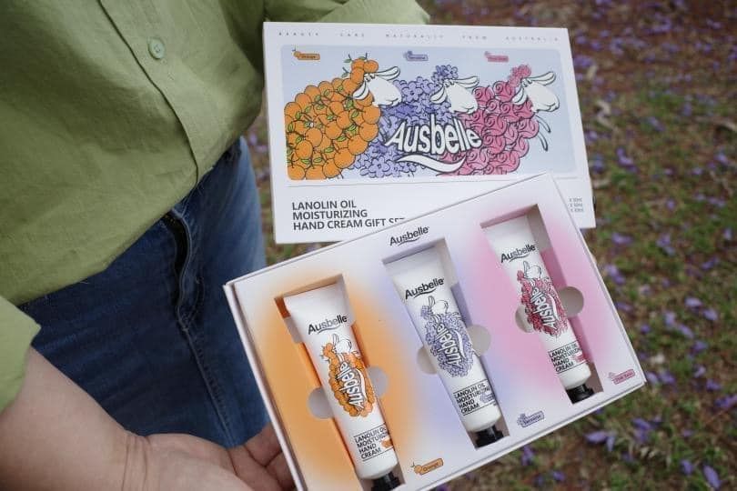 澳洲Ausbelle澳斯貝兒綿羊油護手霜3件組禮盒