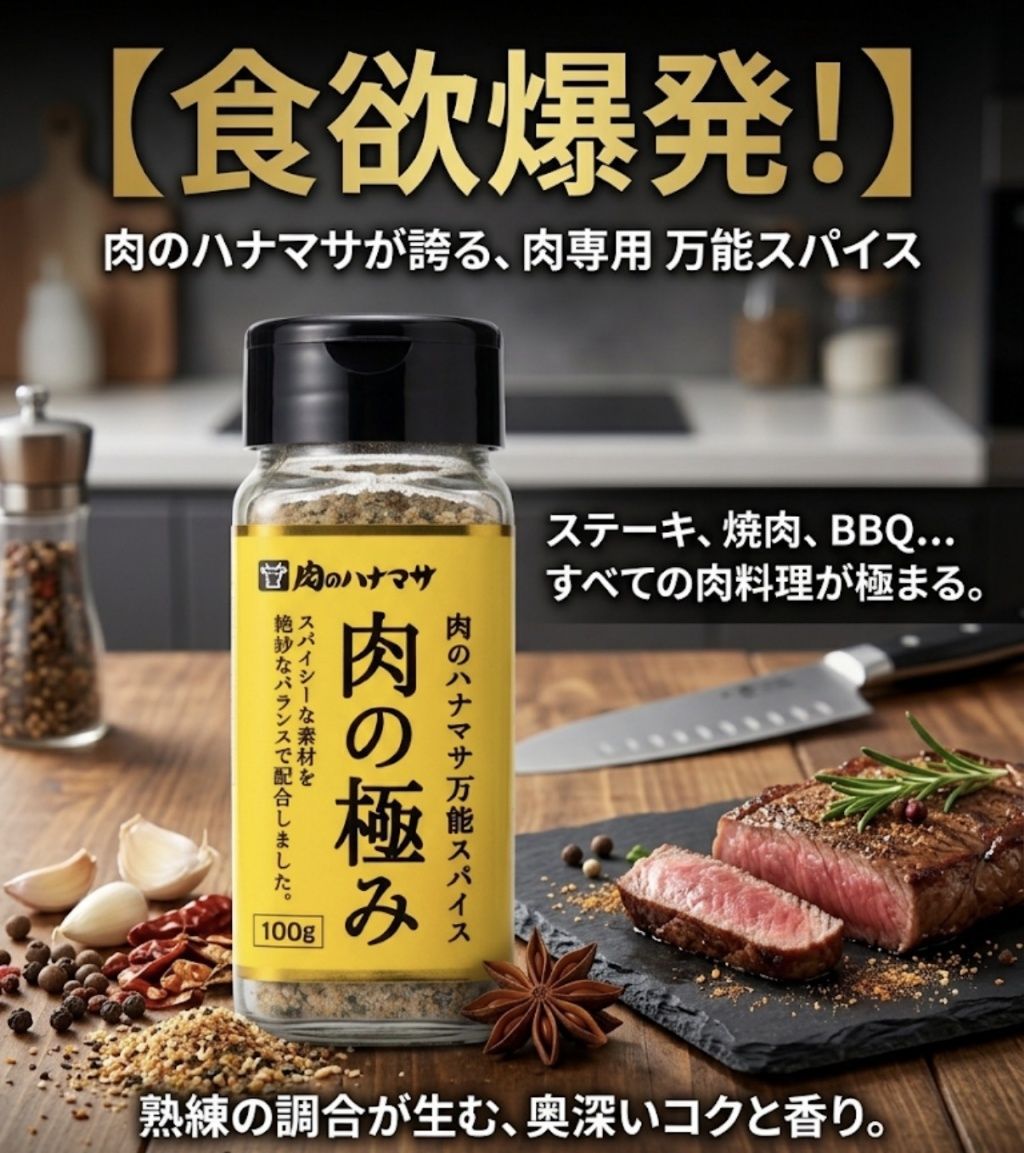 (預購) 日本超市限定！肉之極黃金比例調味鹽 100g