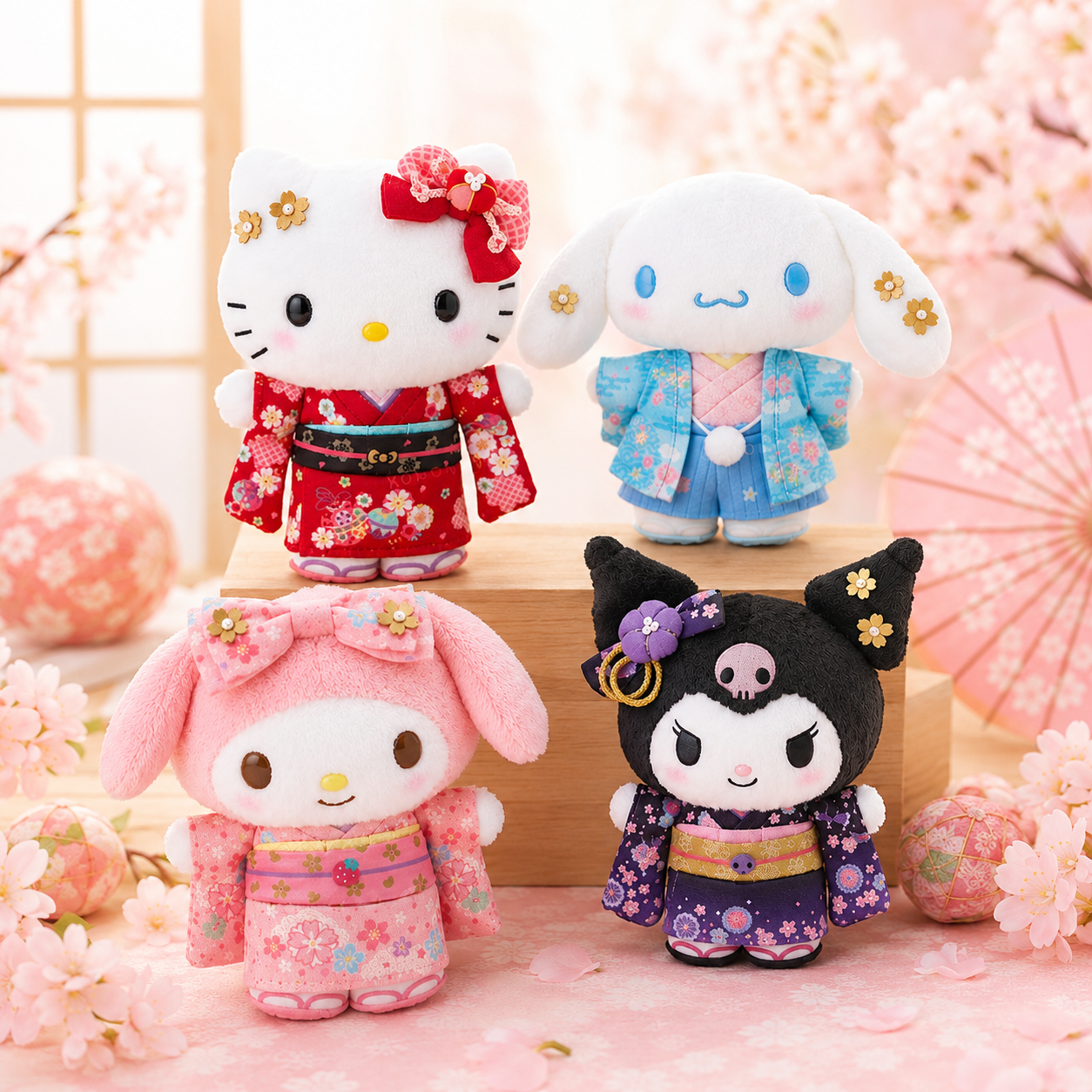 (現貨) 日本境內限定 三麗鷗角色和服玩偶吊飾 娃娃