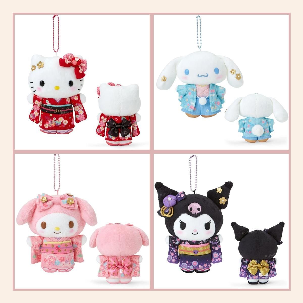 (現貨) 日本境內限定 三麗鷗角色和服玩偶吊飾 娃娃