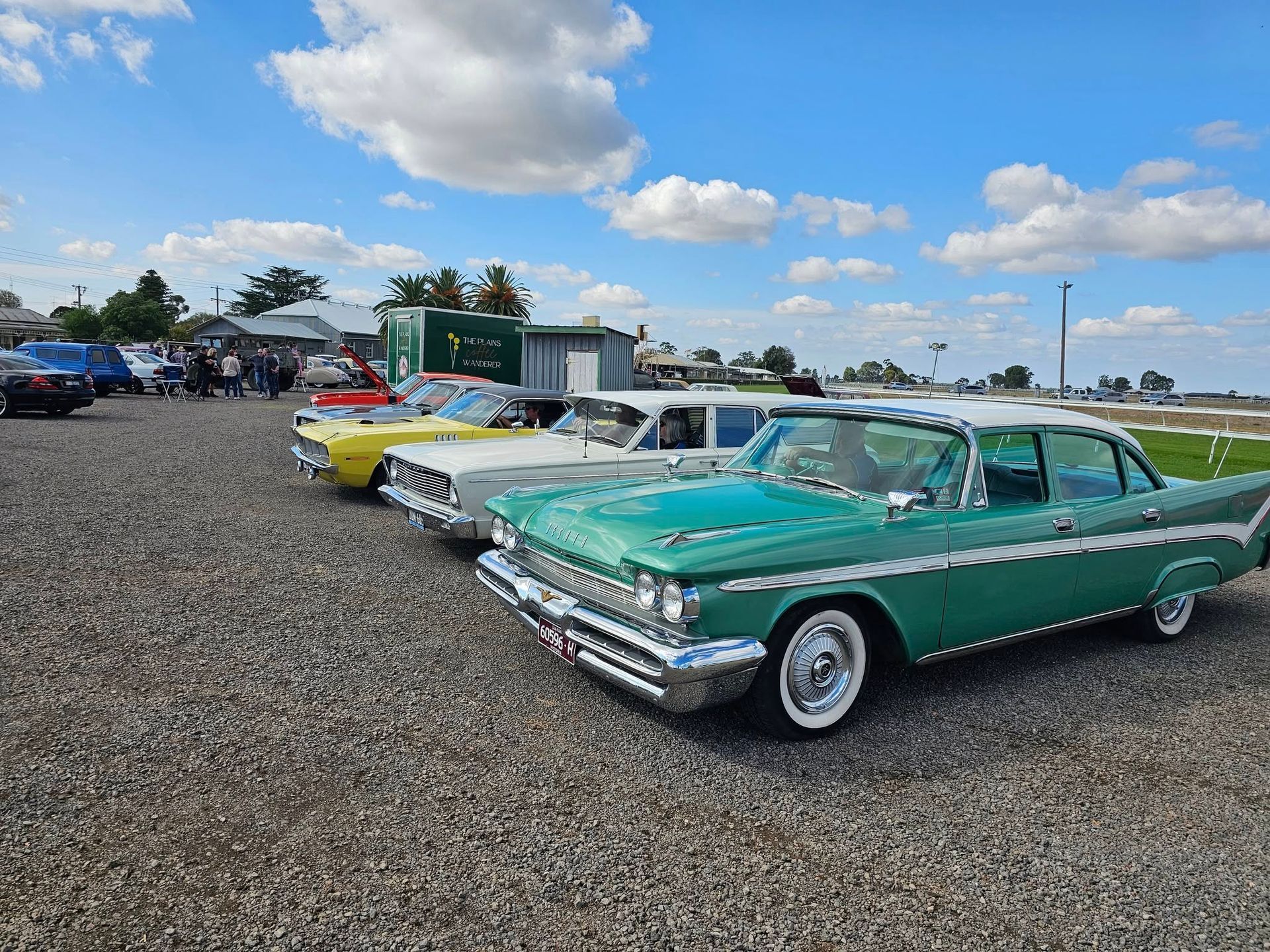 cars parked in a line