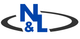 Logo N&L blu con un tratto ondulato grigio su sfondo bianco.