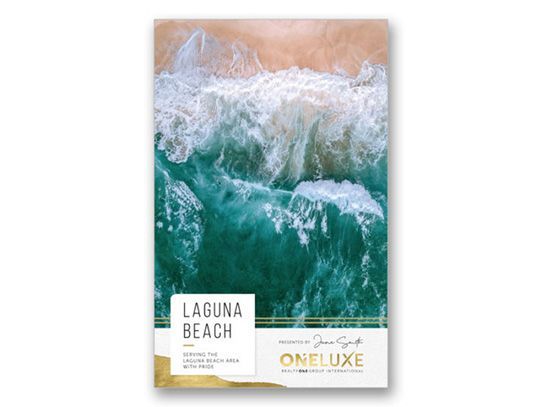 a poster of waves crashing on a beach with the words `` laguna beach '' on it .