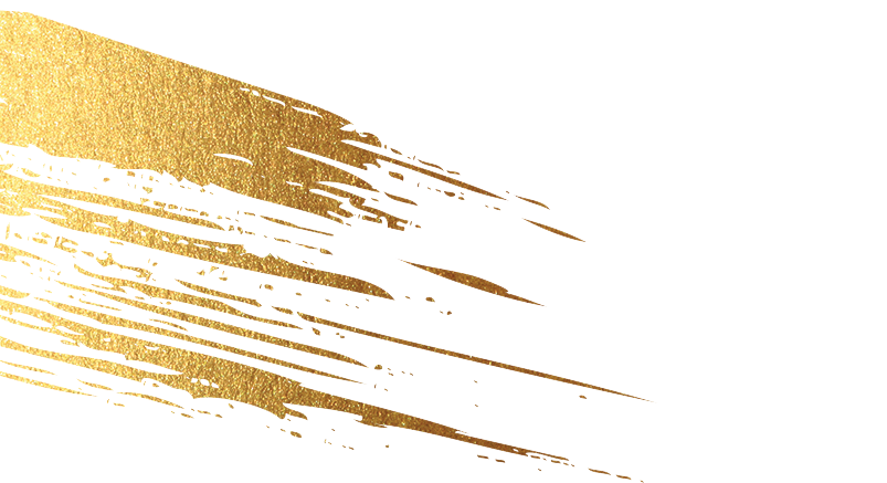 a close up of a gold brush stroke on a white background .