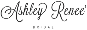 Ashley Renee' Bridal logo, script font, black text on white background.