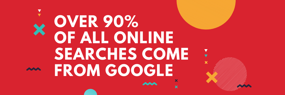 over 90% of all online searches come from google