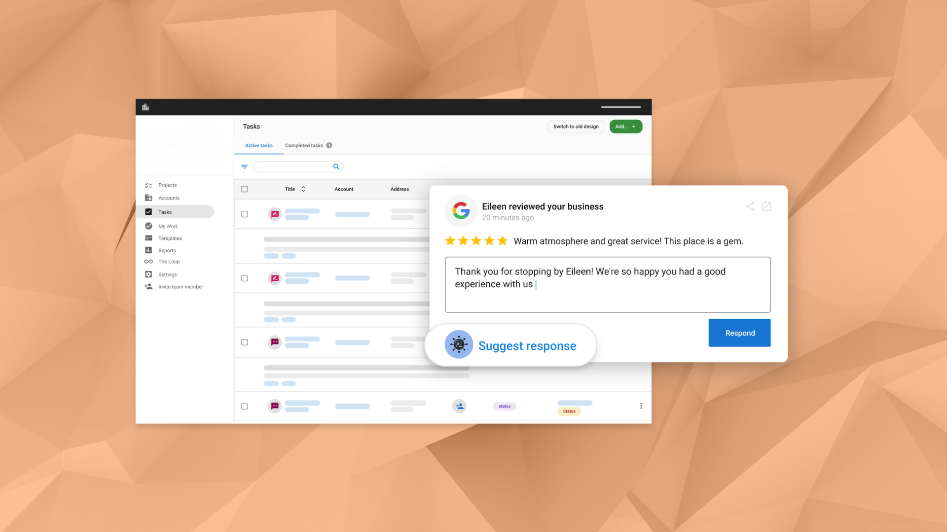 A computer screen with a google review on it.