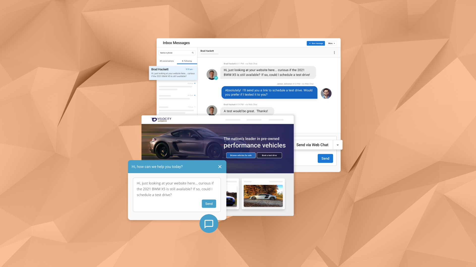 A bunch of screenshots of a website with a car on it.