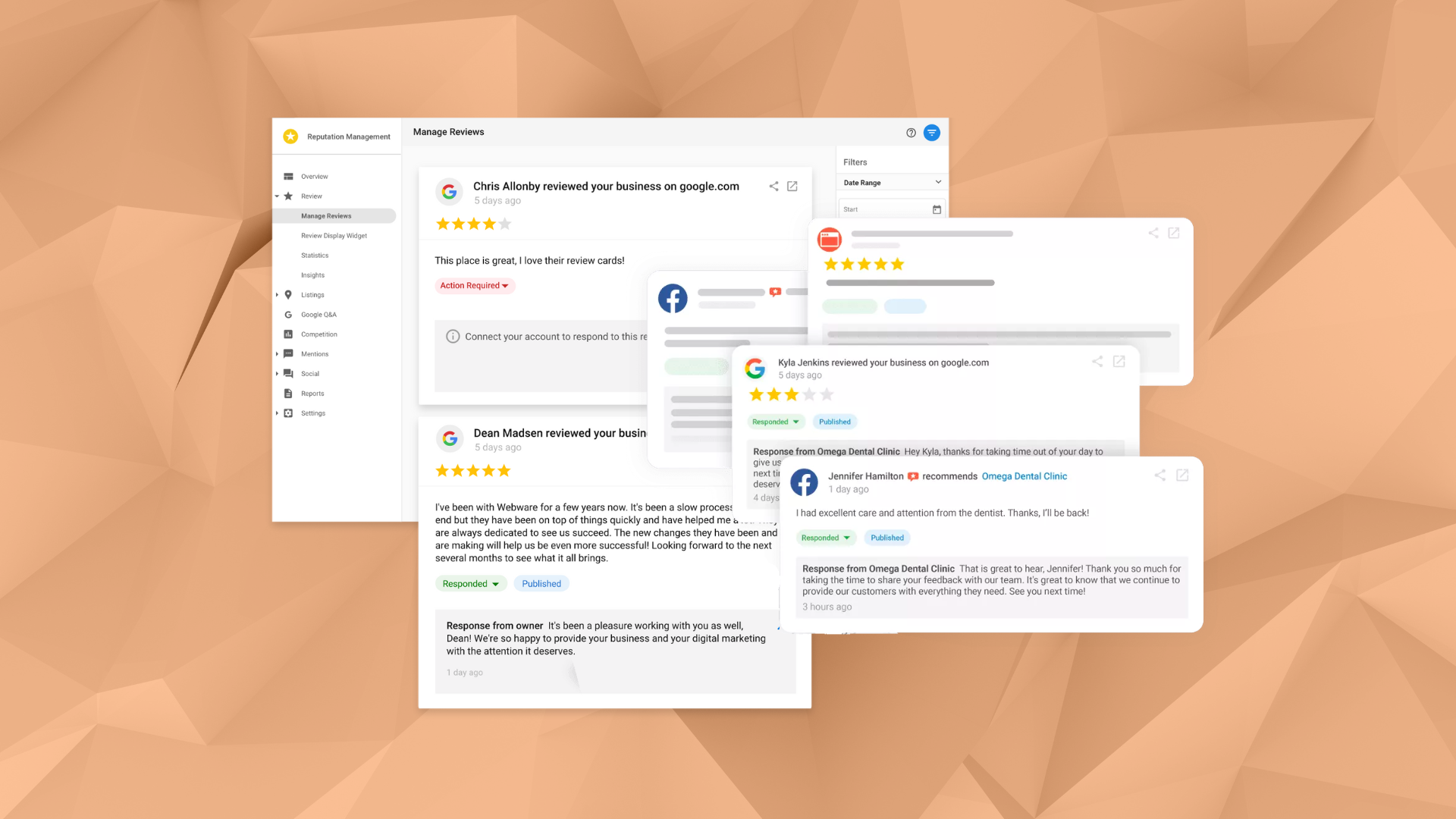 A bunch of reviews are displayed on a computer screen.