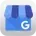 A blue store icon with the letter g on it.