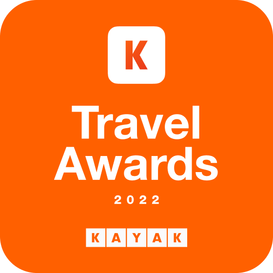 A square orange graphic with a white 