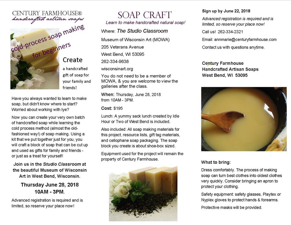 New! A midweek soap making class!