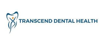 The logo for transcend dental health shows a tooth and a person.