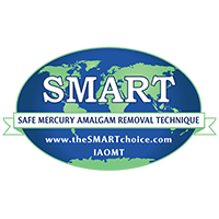 A logo for smart safe mercury amalgam removal technique