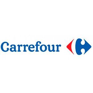 Um logotipo azul e branco para carrefour em um fundo branco