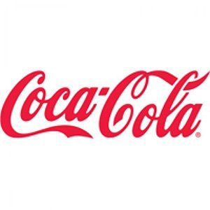 Um logotipo vermelho da Coca-Cola em um fundo branco