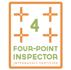Internachi certified Four-Point Inspector logo with a large green