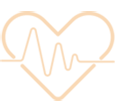 A light-colored outline of a heart containing a stylized electrocardiogram (EKG) line in the center.