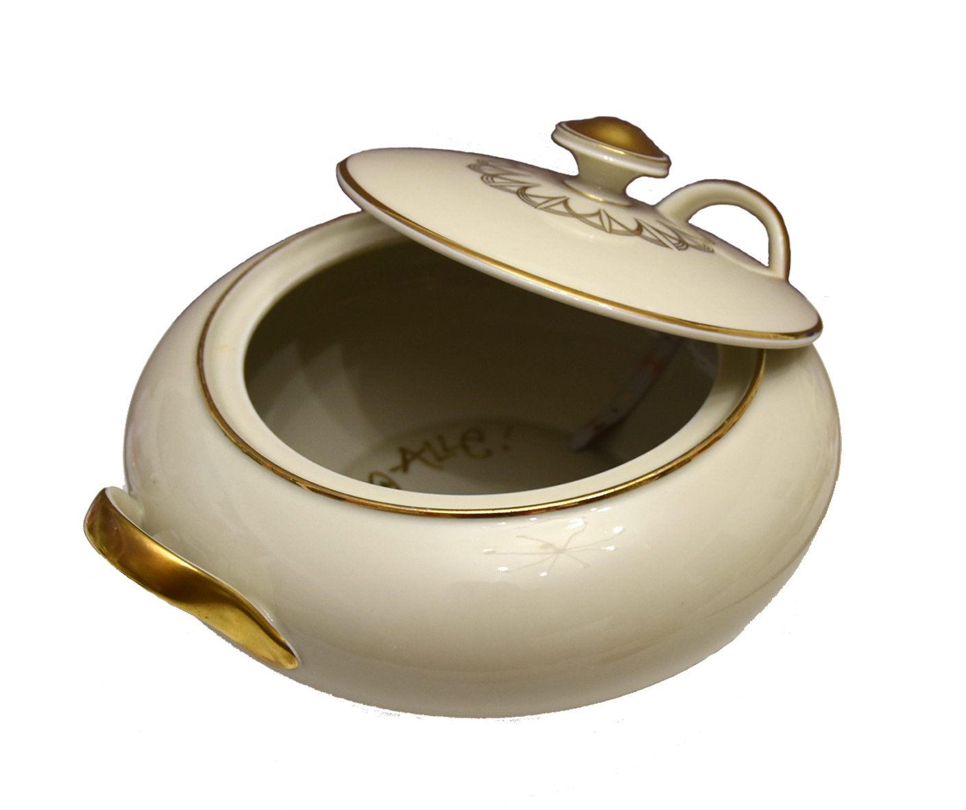 Beleuchtetes Objekt aus altem Porzellan