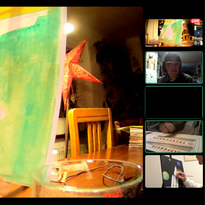 Das Foto zeigt einen Screenshot des Onlinemalkurses von Benita von Wendt