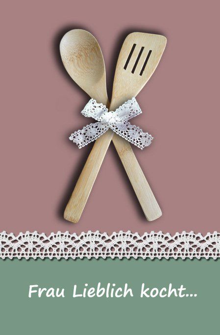 Das Bild zeigt die Vorderseite der Visitenkarte von Frau Lieblich kocht... .