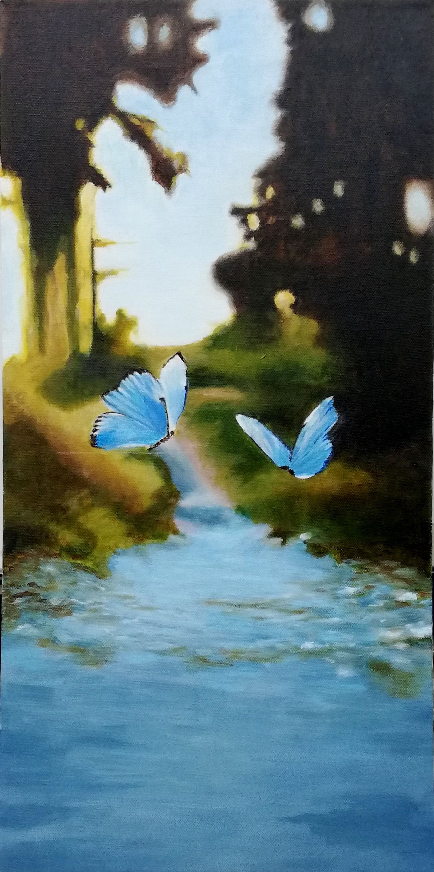 Gemälde mit Schmetterlingen