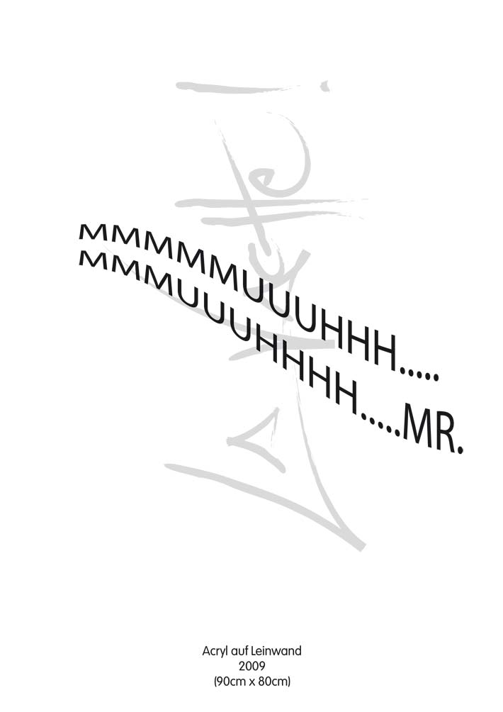 Text mit speziellem Layout und Kalligrafie zu La vache / Kuh, einer Arbeit der Künstlerin Benita von Wendt.