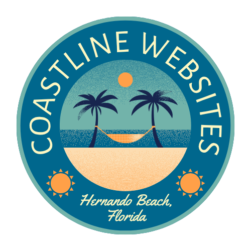The logo for coastline websites in hernando beach florida