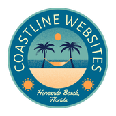 The logo for coastline websites in hernando beach florida