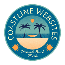 The logo for coastline websites in hernando beach florida