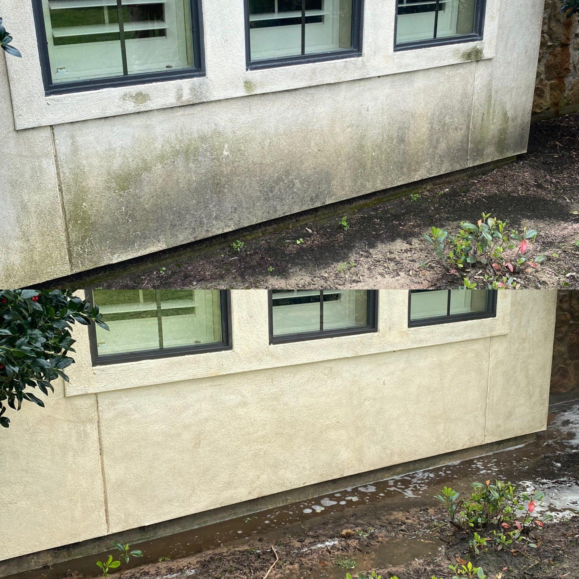 At Texan Exterior Cleaning, we clean your home by using a soft wash technique only. This means peace of mind when it comes to cleaning your most precious asset. You will not have to worry about any damage to your home due to high pressure. We apply a biodegradable mildicide solution to your home that eliminates organic growth such as mold, algae, lichen, moss, fungus, and mildew. After the solution is applied, it dwells for roughly five minutes before it is rinsed off with low pressure. By eliminating mold, algae, and mildew at its roots, we are ensuring a longer lasting result. Our solution is safe and effective on virtually any surface including: stucco, brick, wood, hardie plank, metal, travertine, stone, concrete, and much more.  It is important to keep one of your most valuable investments in the best shape by performing routine maintenance and cleanings. Soft washing your home can help increase the curb appeal of your property, whether you are looking to sell, comply with your local Home Owners Association, or to keep your home pristine.  Organic growth (such as mold, mildew, and algae) and other external pollutants (pollen, smoke stains, mud from pets) can cause permanent damage to your home.  Our certified technicians have over 15 years of experience in the industry and are trained to use our professional equipment and all of the most up to date techniques to ensure your home is left looking better than ever.