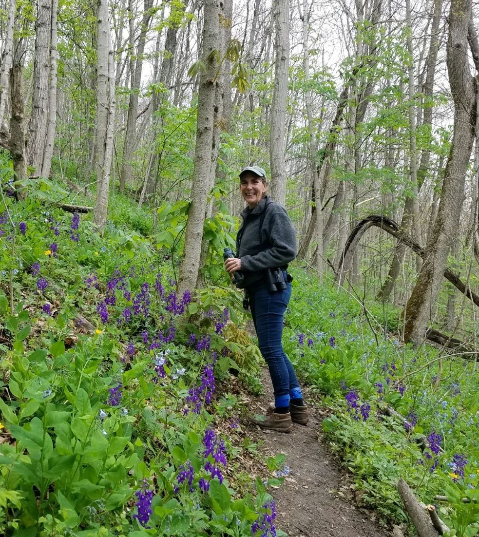 Cheryl b Harner in the woods