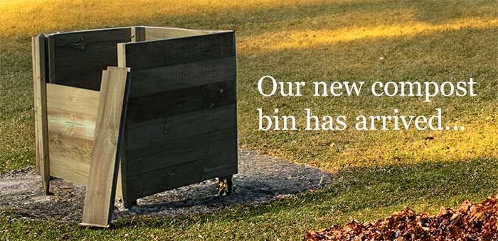 Our new wooden compost bin