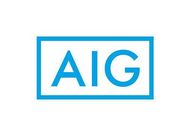 AIG logo: Blue text 