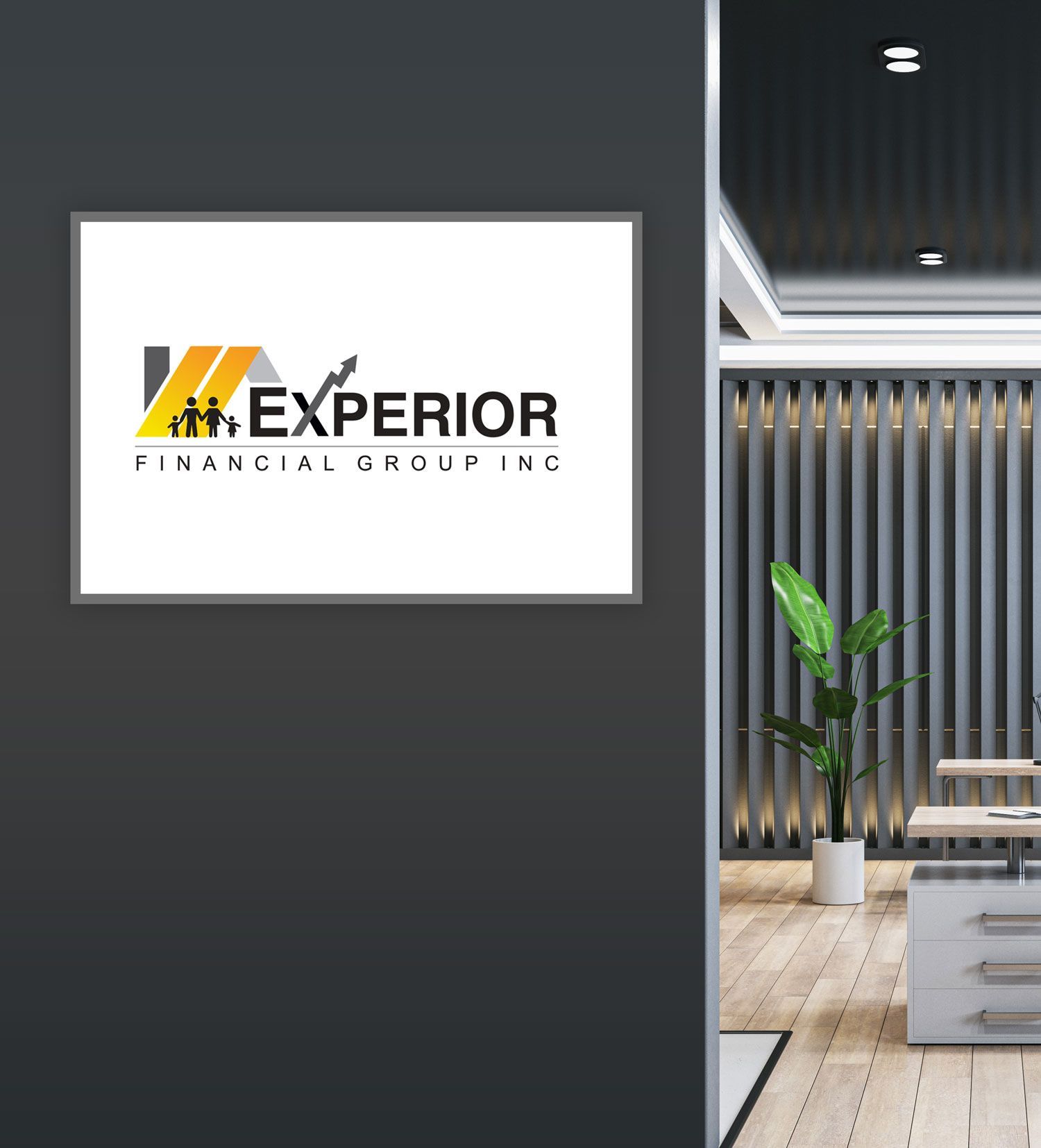 A group of business people are posing for a picture together