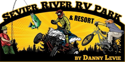 A logo for savier river rv park and resort by danny levie